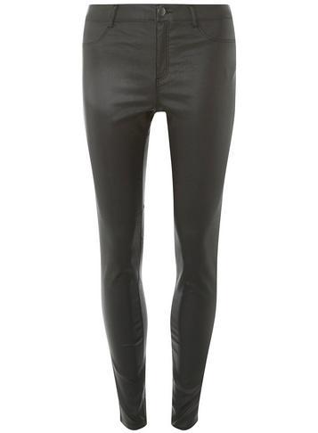 Womens Black 'frankie' Coated Super Skinny Jeans- Black, Black