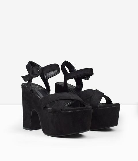Bosanova - Sandalias Negras Plataforma - Color: Negro de Bosanova en 21  Buttons