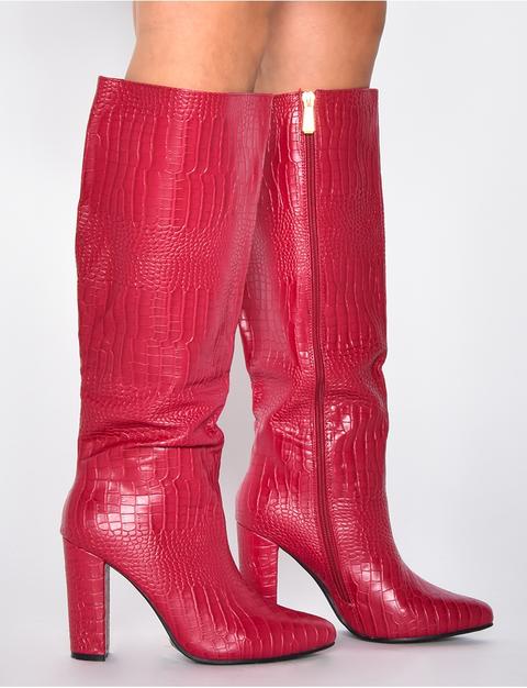 bottines effet peau de serpent