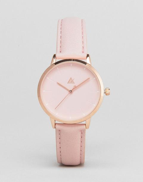 Reloj Con Esfera En Relieve En Tónico Rosa De Asos Curve