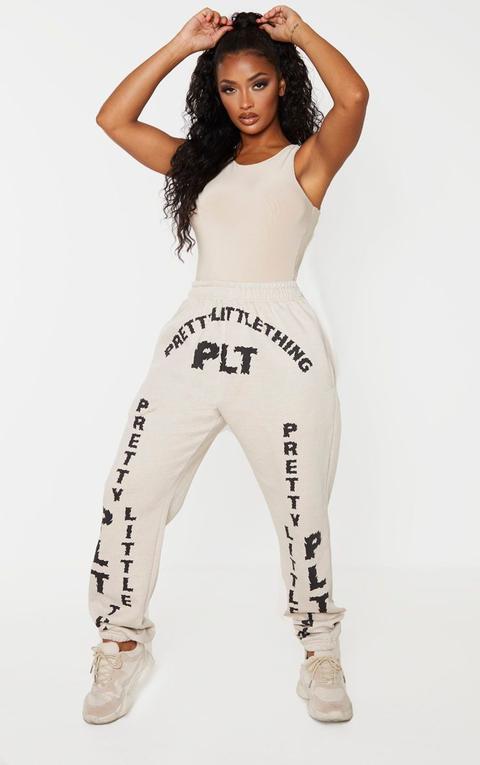 Prettylittlething Shape Stone Slogan Print Joggers