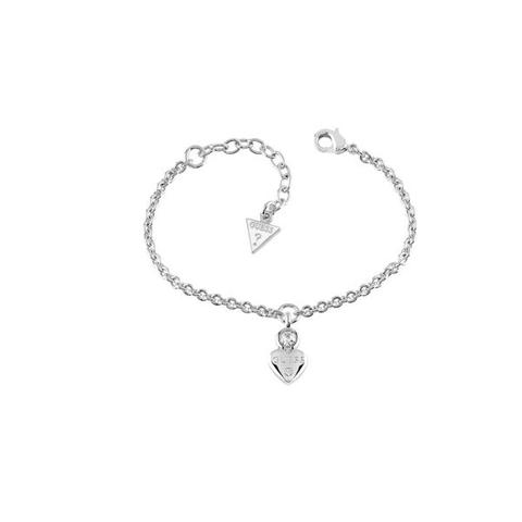 Bracciale Charm Cuore Placcato Rodio