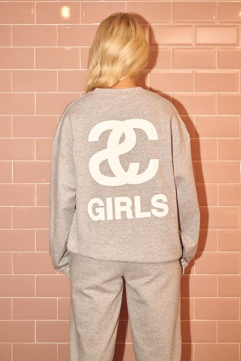 Grey Sc Girl Oversized Sweatshirt