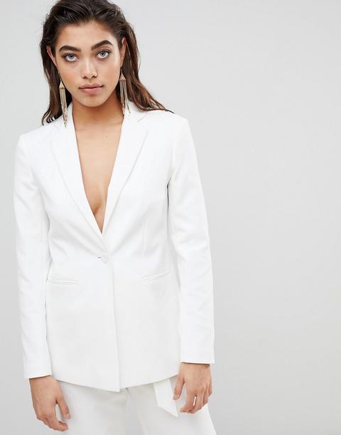 Asos Design - Blazer Semplice Sartoriale - Bianco