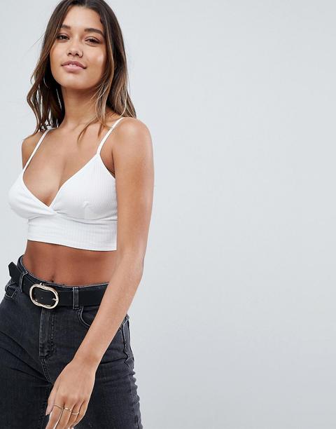 Asos Design - Brassière Bianca - Bianco