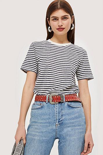 Gestreiftes T-shirt - Blau
