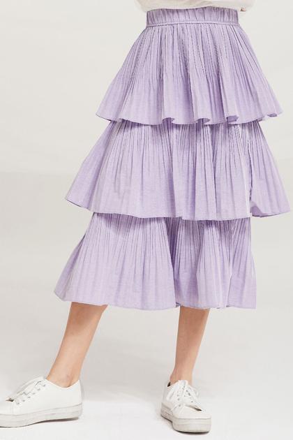 Sariyah Tiered Pleated Ruffle Skirt