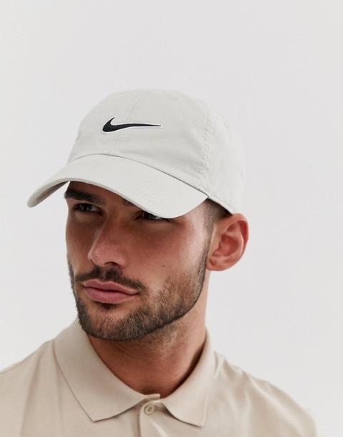 Nike H86 Essential Swoosh Cap In Sand-neutral