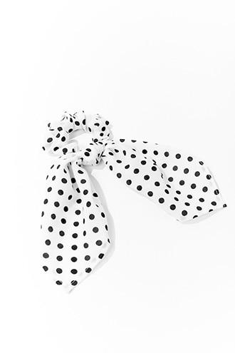 Forever 21 Polka Dot Scrunchie , White/black