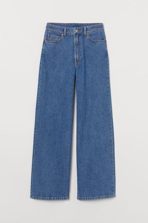 Wide High Jeans - Azul