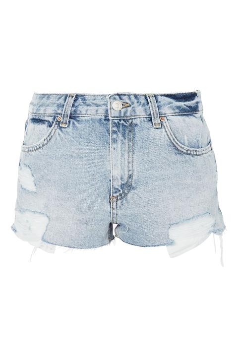 Moto Bleach Cory Denim Shorts