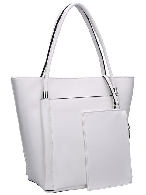 White Magnetic Oversized Shoulder Bag