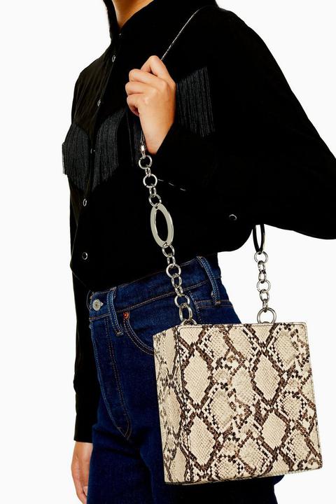 Snake Boxy Shoulder Bag