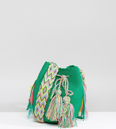 Jardin Del Cielo - Borsa Mochila Piccola Verde Con Stampa - Multicolore