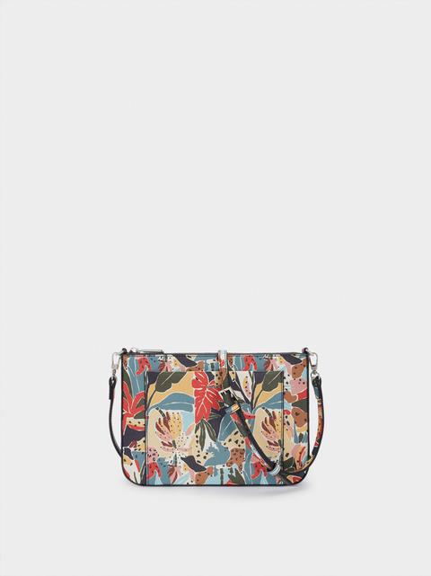 Bolso Bandolera Con Estampado Floral