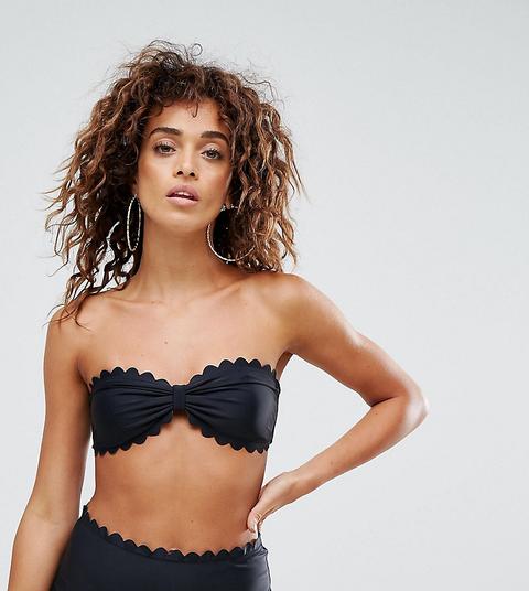 South Beach – Mix-and-match – Trägerloses Bikinioberteil Mit Muschelsaum