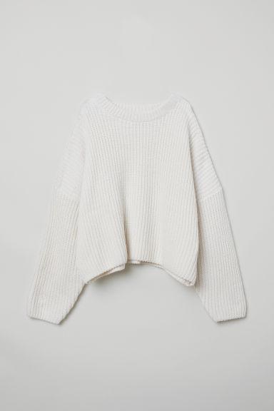 H & M - Pullover A Coste - Bianco