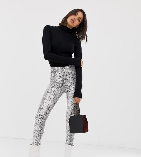 Stradivarius Jegging In Snake Print-multi