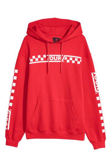 Printed Hooded Top