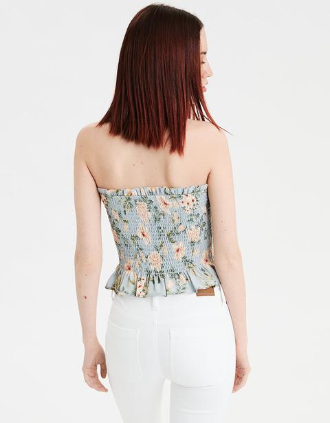 ae smocked tube top