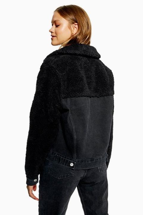 hybrid borg denim jacket