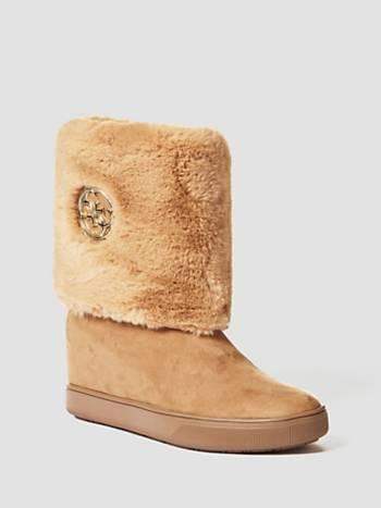 Bota Peluche Sintético Logotipo
