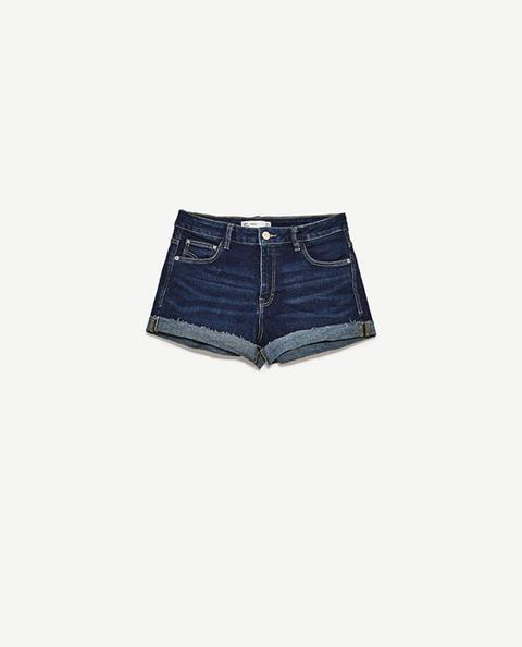 Short Denim Tiro Alto