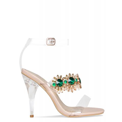 gem clear stiletto heels