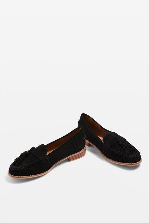 Womens Lily Suede Tassel Loafers 