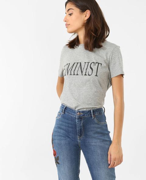 T-shirt Con Messaggio "feminist"