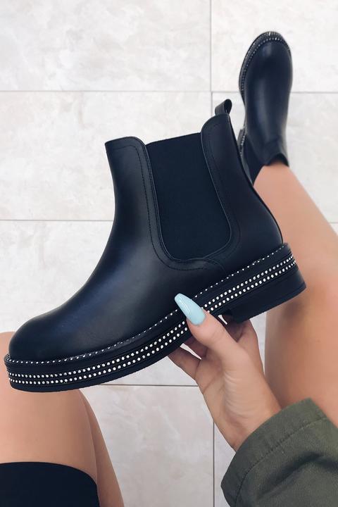 Hayley Diamante Detail Chelsea Boot