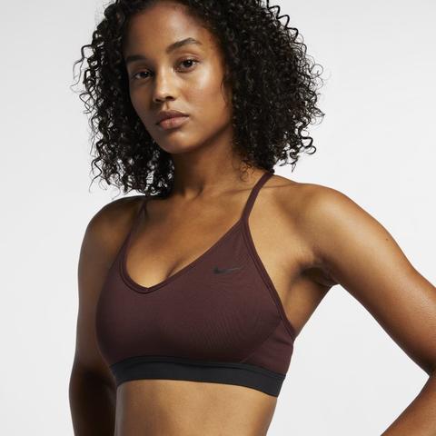 Nike Indy Sujetador Deportivo De Sujeción Ligera - Mujer - Marrón