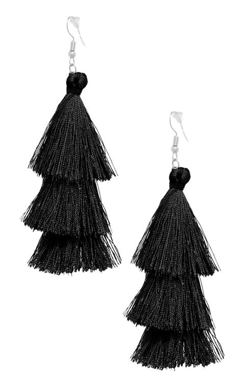 Black Tassel Earrings