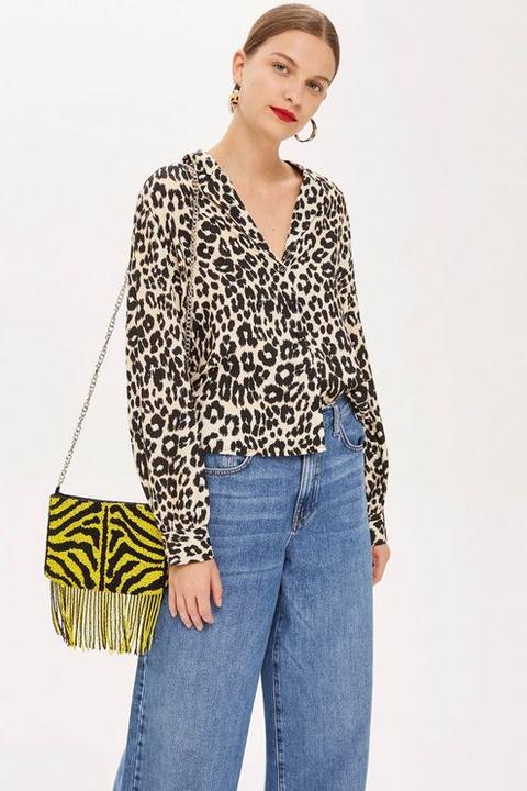 Womens Petite Animal Print Shirt - Multi, Multi