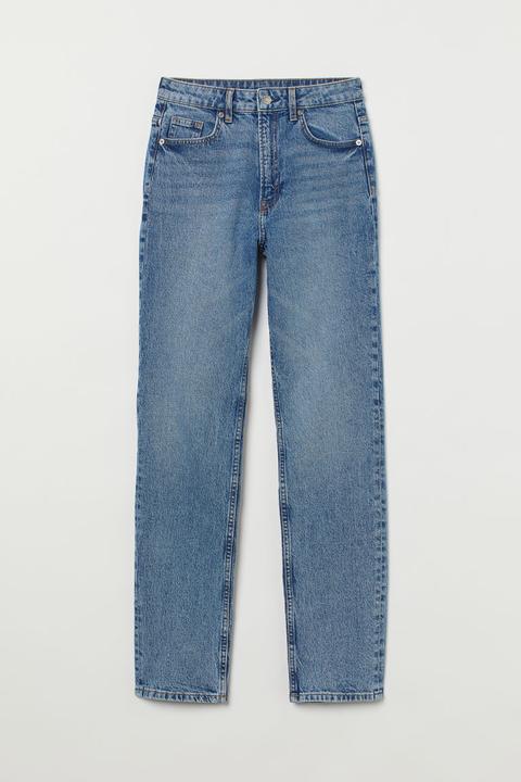 Vintage Straight High Jeans - Azul