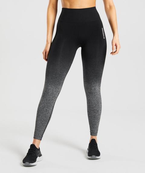 Gymshark Adapt Ombre Seamless Leggings - Black/black Marl