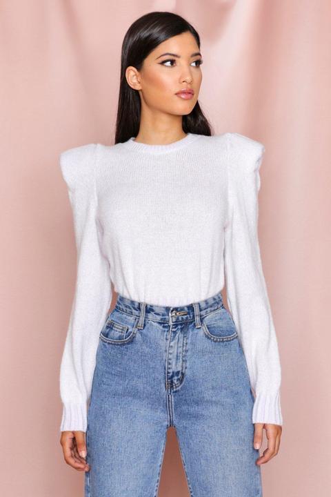 Womens Structured Shoulder Jumper Lilac