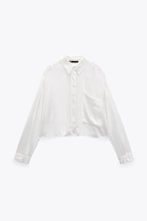 Satin-finish Shirt With Pocket