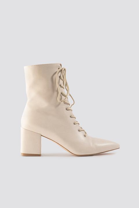 Lined Up Boots Beige