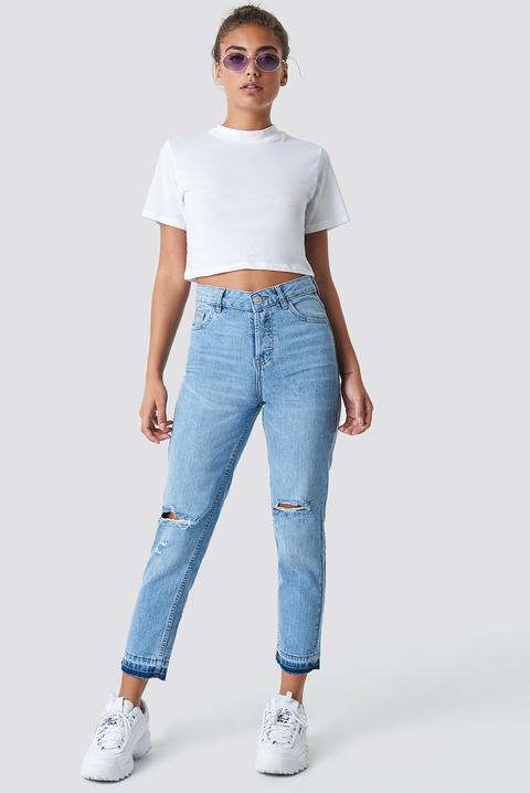 Cropped Mom Jeans