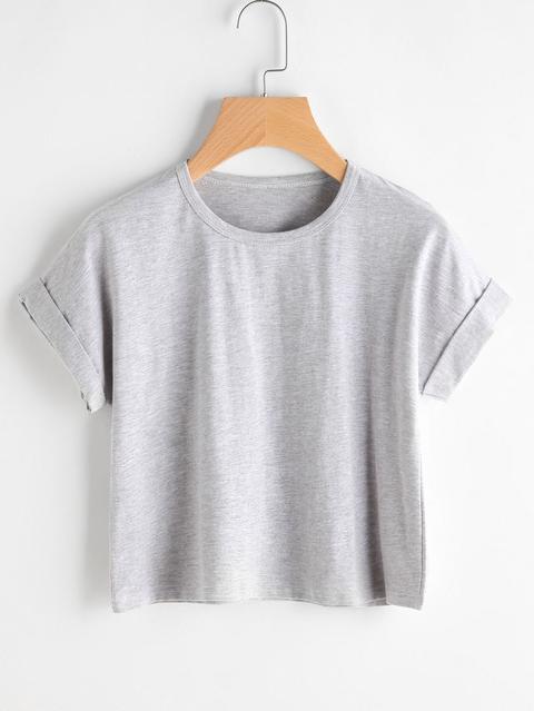 Cuffed Slub Tshirt