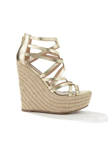 gold platform wedge sandals
