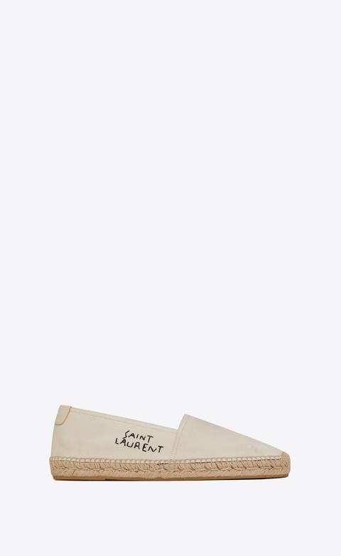 Espadrilles En Tissu Brodées Saint Laurent