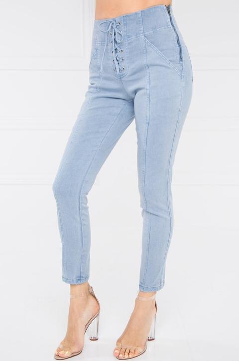 Center Stage Denim Pant - Light Wash