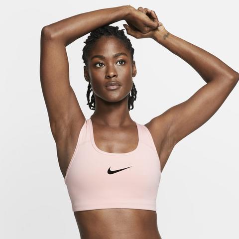 Nike Swoosh Sujetador Deportivo De Sujeción Media - Mujer - Rosa