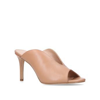 Kurt Geiger London Broadwick - Camel Heeled Leather Mules