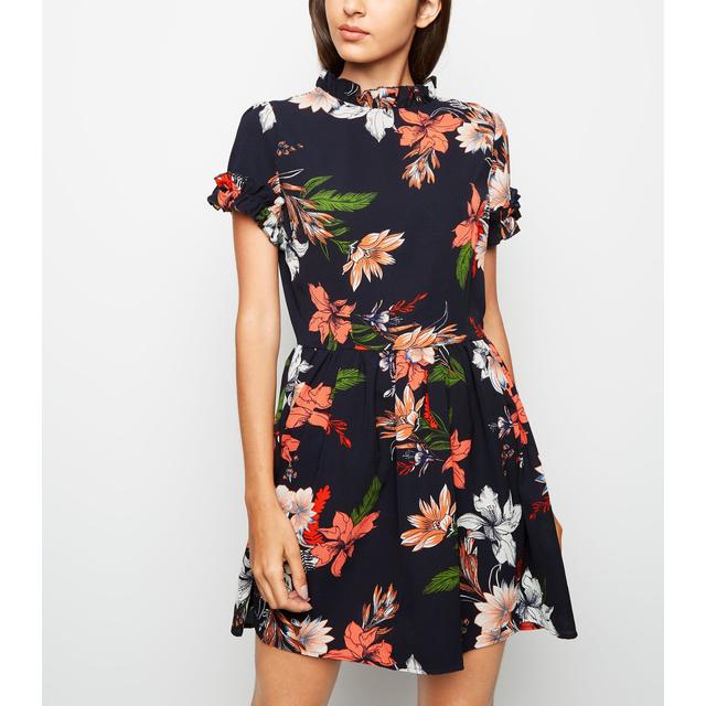 new look navy floral dress