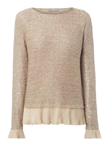 Pullover Mit Pailletten-besatz