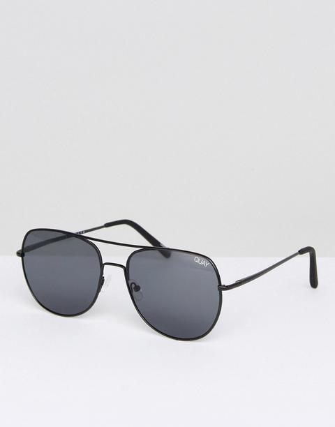 Quay Australia - Occhiali Da Sole Modello Aviatore Neri - Nero