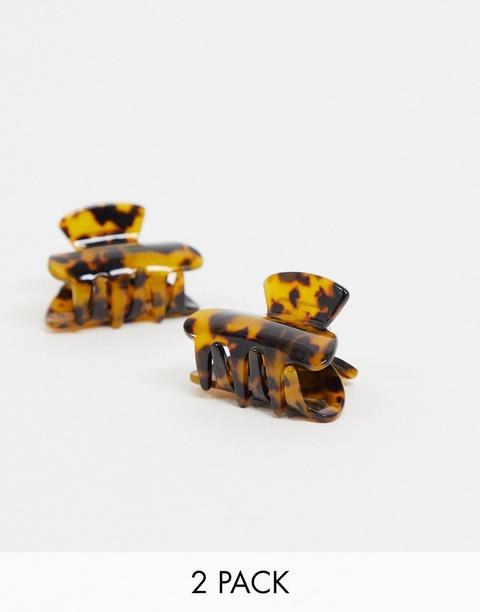 Multipack De 2 Pinzas De Pelo De Resina De My Accessories London-multicolor